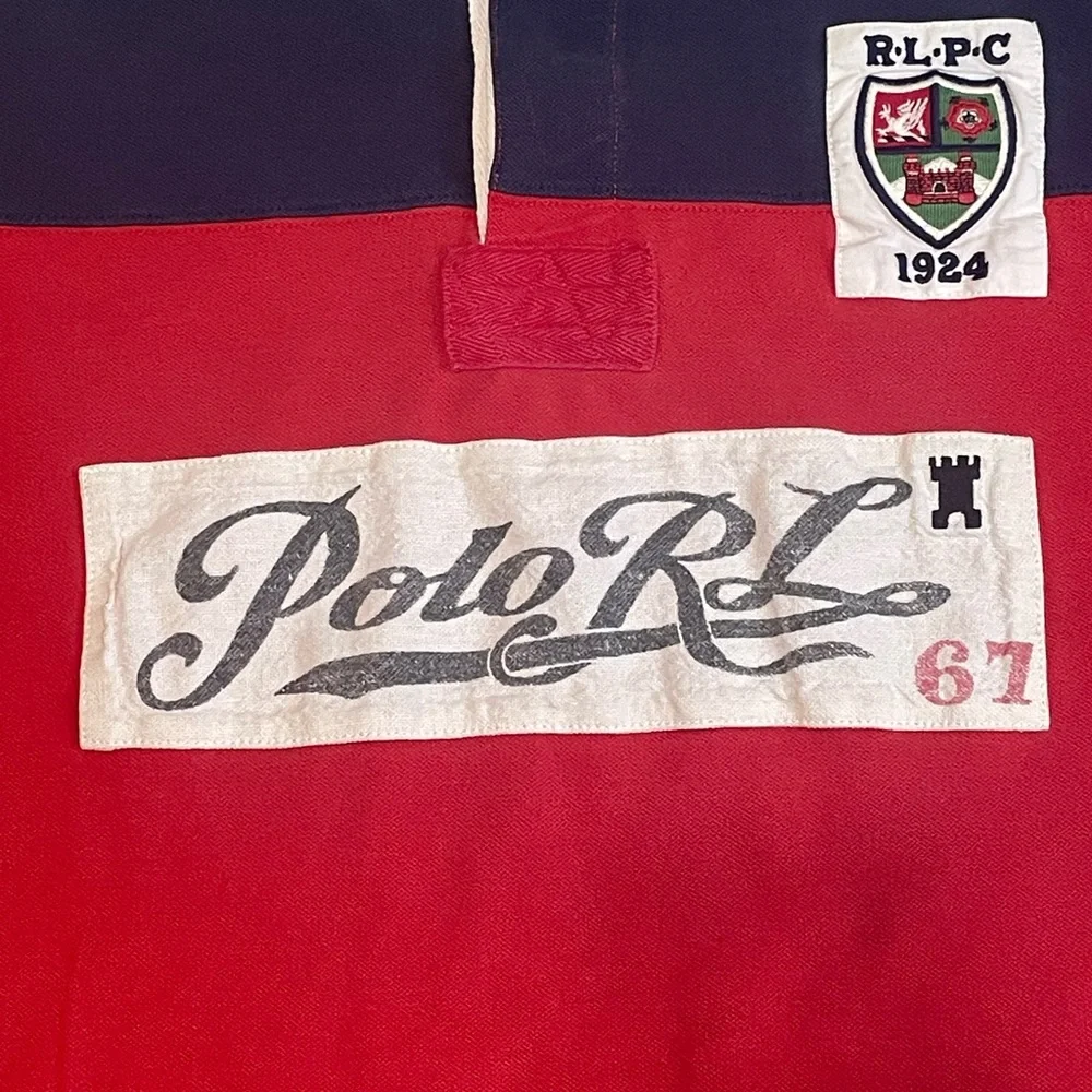 Polo Ralph Lauren Polo Shirt Mens XXXL RLPC RL 67 Rugby Colorblock Patch
